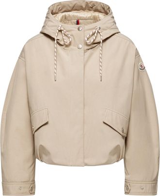 Moncler Moncler Eucalyptus Hooded Short Down Jacket, Women, Beige, Size: 0