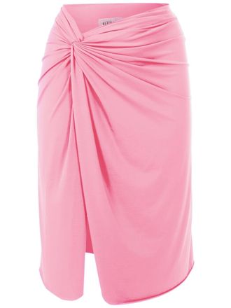 Amir Slama Gonna asimmetrica con arricciatura - Rosa