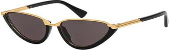 Bottega Veneta Zonnebrillen - Dames - Zonnebrillen - Zwart - 56 MM - Accessoires