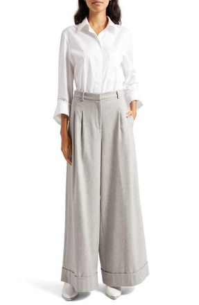 TWP Boyfriend Button-Up Shirt in White at Nordstrom, Size Small