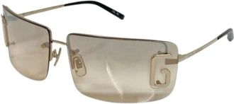 Dolce & Gabbana Pre-owned Accessories, male, Yellow, Size: ONE SIZE Pre-owned Rimless Sunglasses