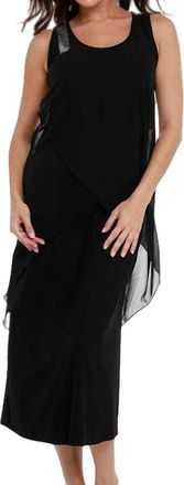 Angel Sequin Layered Maxi Dress In Black