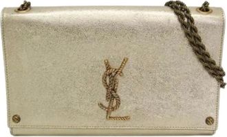 Saint Laurent Pre-owned Clutches, female, Yellow, Size: ONE SIZE Pre-owned Classic monogram crossbody bag