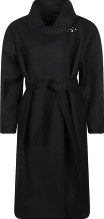 Fay Belted Knee-Length Classic-Collar Wool-Blend Coat