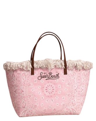 MC2 Saint Barth Large Tote Bag with Delicate Paisley Pattern