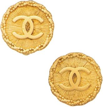 Chanel Vintage Cc Clip On Earrings (Authentic Pre-Loved)