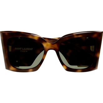 Saint Laurent Blaze 54mm Cat Eye Sunglasses in Brown at Nordstrom