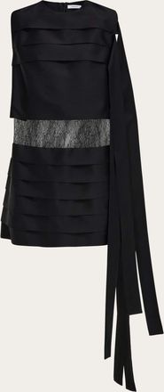 Ferragamo Women Mini dress with lace detail Black