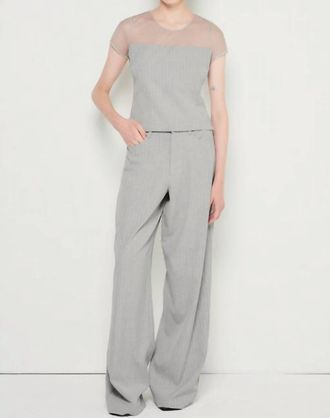 AS by DF Luxenbourg Baggy Trouser In Gray Pinstripe