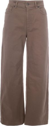 Parosh Light Brown Straight High Rise Jeans