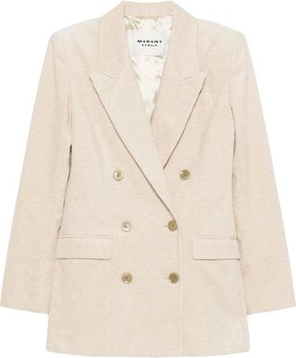 Isabel Marant Jassen, Dames, Beige, S, Katoen, Rasma Blazer