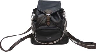 Louis Vuitton Black Brown Leather Backpack (Pre-Owned)