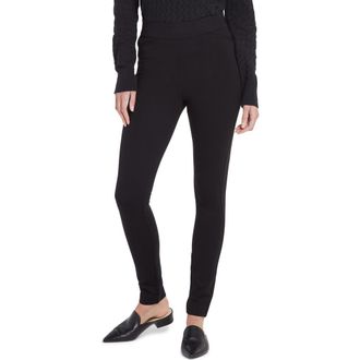 NYDJ High Waist Back Slit Pull-On Skinny Pants in Black at Nordstrom, Size X-Large P