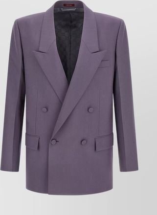 Gucci double-breasted wool blazer notch lapel