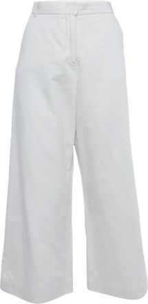 Max Mara Katoenen gabardine pantalon - Wit