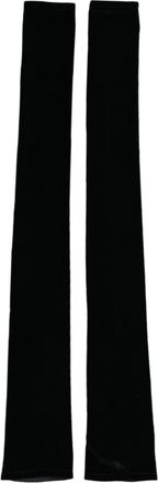 Dolce & Gabbana Black Nylon Finger Less Elbow Long Womens Gloves