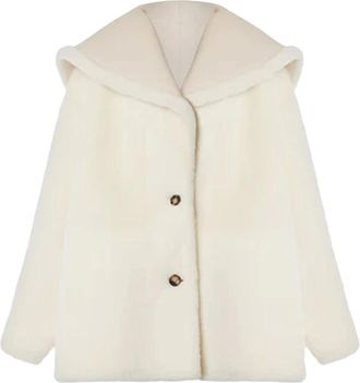 Alberta Ferretti Jassen, Dames, Wit, S, Omkeerbaar Shearling