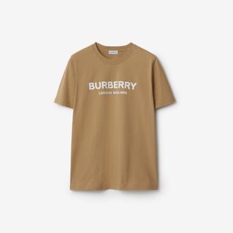 Burberry Logo Cotton T-shirt, Size: XS