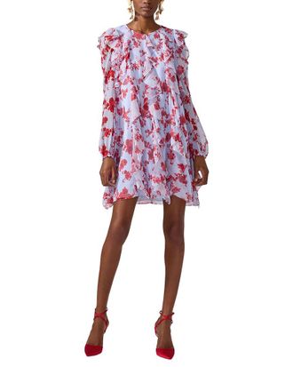 Carolina Herrera Ruffle Silk Mini Dress