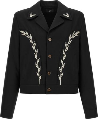 Amiri Jassen, Heren, Zwart, XL, Western Jacket