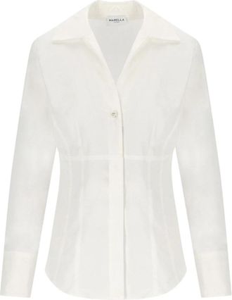 Marella Sub Shirt - Dames - Overhemden - Wit - S - Katoen - Overhemden