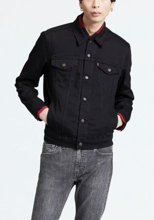 Levi's Jeansjacke LEVIS VINTAGE FIT TRUCKER JKT, Herren, Gr. XL, schwarz, Denim/Jeans, Obermaterial: 65% Baumwolle, 33% Polyester, 2% Elasthan, h&uuml;ftlang, Run