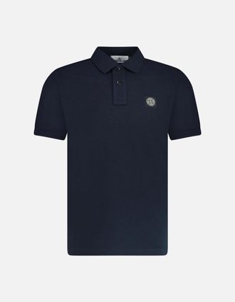 Stone Island Mens Stone Island Patch Polo T-Shirt Slim Fit Navy - Size: 38