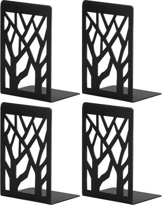 OEM Juego De 2 Sujetalibros De Metal Negro Para Libros Pesados Y Ligeros - Elegantes Soportes Para Estanter&iacute;a
