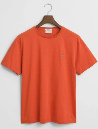 GANT Mens GANT Regular Shield T-Shirt, Deep Orange - Size: 38