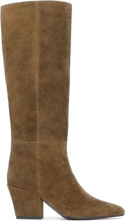 Kazar Hoge laarzen - Dames - Cowboylaarzen - Groen - 36 EU - Leer - Schoenen
