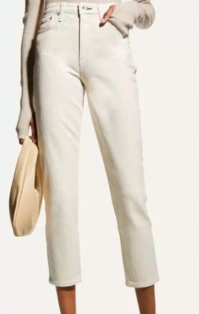 Rag & Bone Nina High-Rise Ankle Cigarette Jean In Ecru
