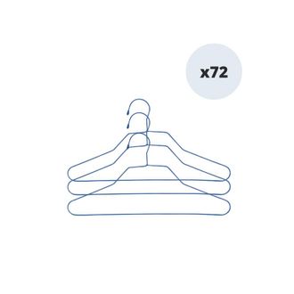 MSV Juego De 72 Perchas De Acero Plastificado Msv