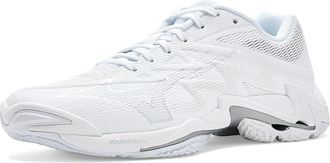 Mizuno Wave Lightning Elite Volleyball Shoes White/Silver : Mens 11 - Womens 12.5 Medium, Synthetic