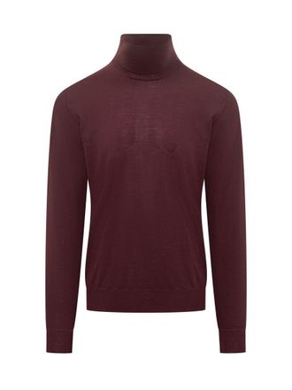 FILIPPO DE LAURENTIIS Filippo De Laurentiis Bordeaux Wool Turtleneck