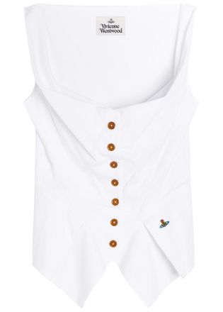 Vivienne Westwood Monday Darted Cotton top - White - 46 (UK14 / L)