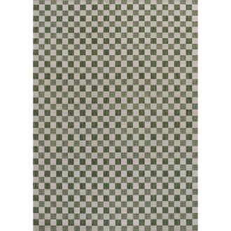 Jonathan Y Designs Aimee Traditional Cottage Checkerboard Indoor/Outdoor Area Rug in Green/cream at Nordstrom, Size 4Ft 0In X 6Ft 0In