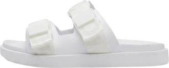 Emporio Armani Casual Slip-On Slides - Heren - Sandalen - Wit - 46 EU - Katoen - Schoenen