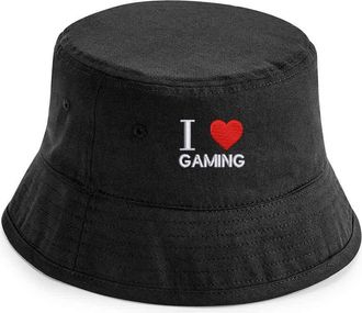 Generic Adults I Love Gaming Bucket Hat, Unisex Hat, Sun Hat (UK, Alpha, S, M, Sand)