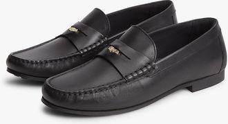 Tommy Hilfiger Womens Classic Leather Penny Loafer - Black - US 6.5 / EU 37