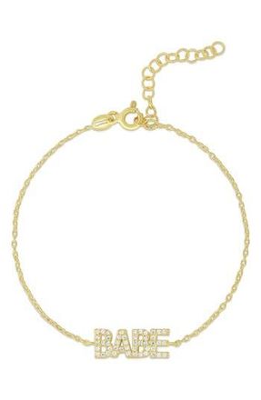 Glaze Jewelry CZ Babe Pendant Bracelet in Gold at Nordstrom Rack