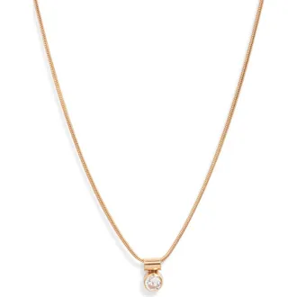 Set & Stones Ellie Birthstone Pendant Necklace in Gold/april at Nordstrom