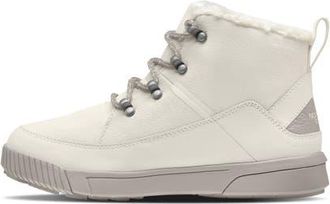 The North Face Sierra Waterproof Lace-Up Bootie in White Dune/Silver Grey at Nordstrom, Size 6.5
