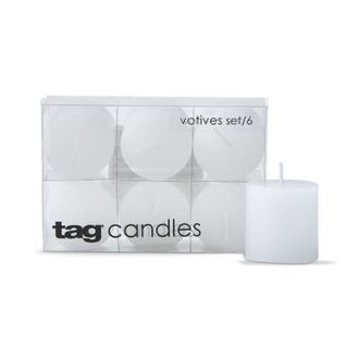 Tag Chapel Basic Unscented Votive Candles Set of 6 Burn 5 Hours in White at Nordstrom