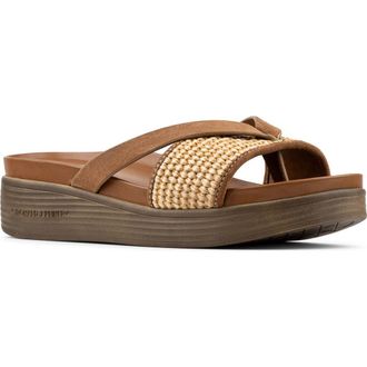 Donald J Pliner Farrahst Platform Wedge Sandal in Saddle at Nordstrom Rack, Size 11
