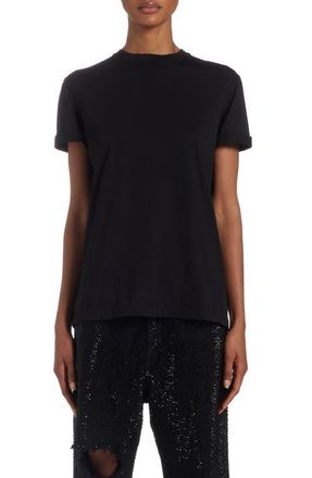 Golden Goose Distressed Slim Fit Cotton Jersey T-Shirt in Vintage Black at Nordstrom, Size X-Small