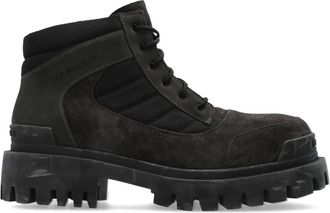 Balenciaga Lace-up Boots, male, Brown, Size: 11 US Combat Strike Low Boot