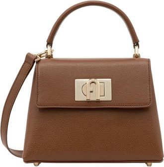 Furla 1927 Mini Top Handle - Dames - Handtassen - Bruin - ONE Size - Leer - Tassen