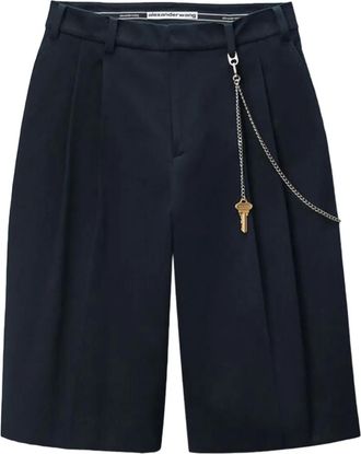 Alexander Wang Shorts con pieghe - Nero