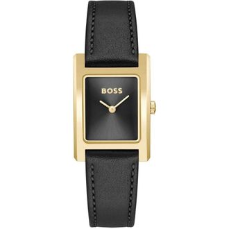 HUGO BOSS Lucy Horloge - Dames - Accessoires - Zwart - Maat: ONE Size Leer