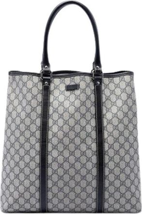 Gucci Pre-owned Canvas Tote Bag - Dames - Vintage Shopper - Beige - ONE Size - Leer - Vintage